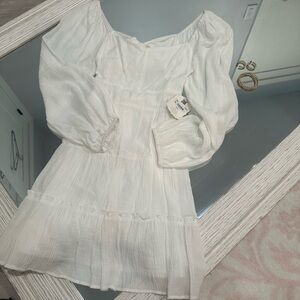 White Altard State Bow Back Dress